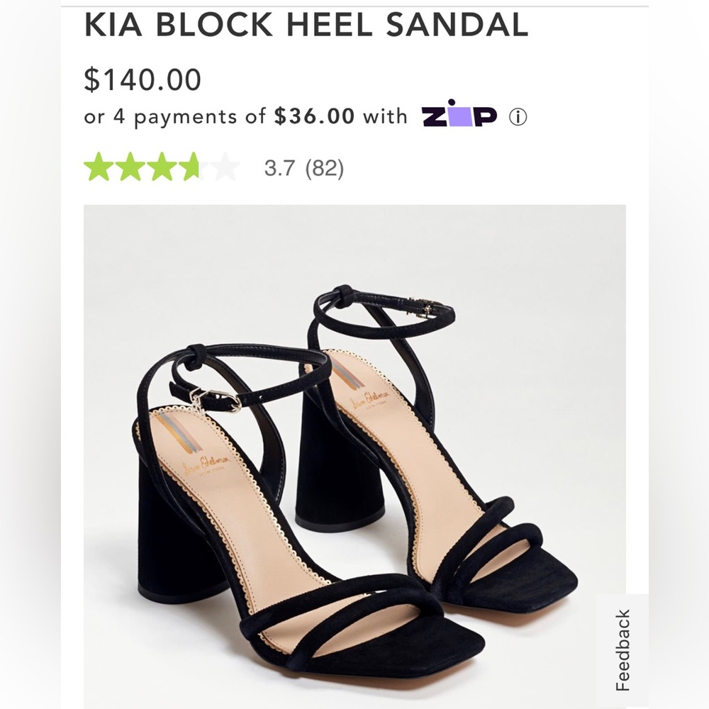 Sam Edelman Kia Block Heel sandal size 10